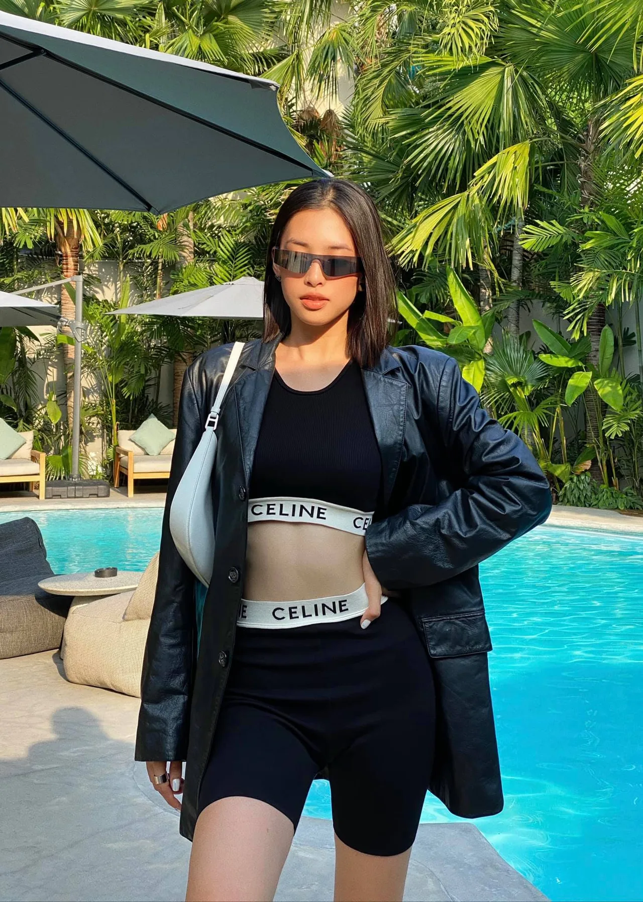 Hoa hậu tiểu vy sport bra Celine đồ thể thao