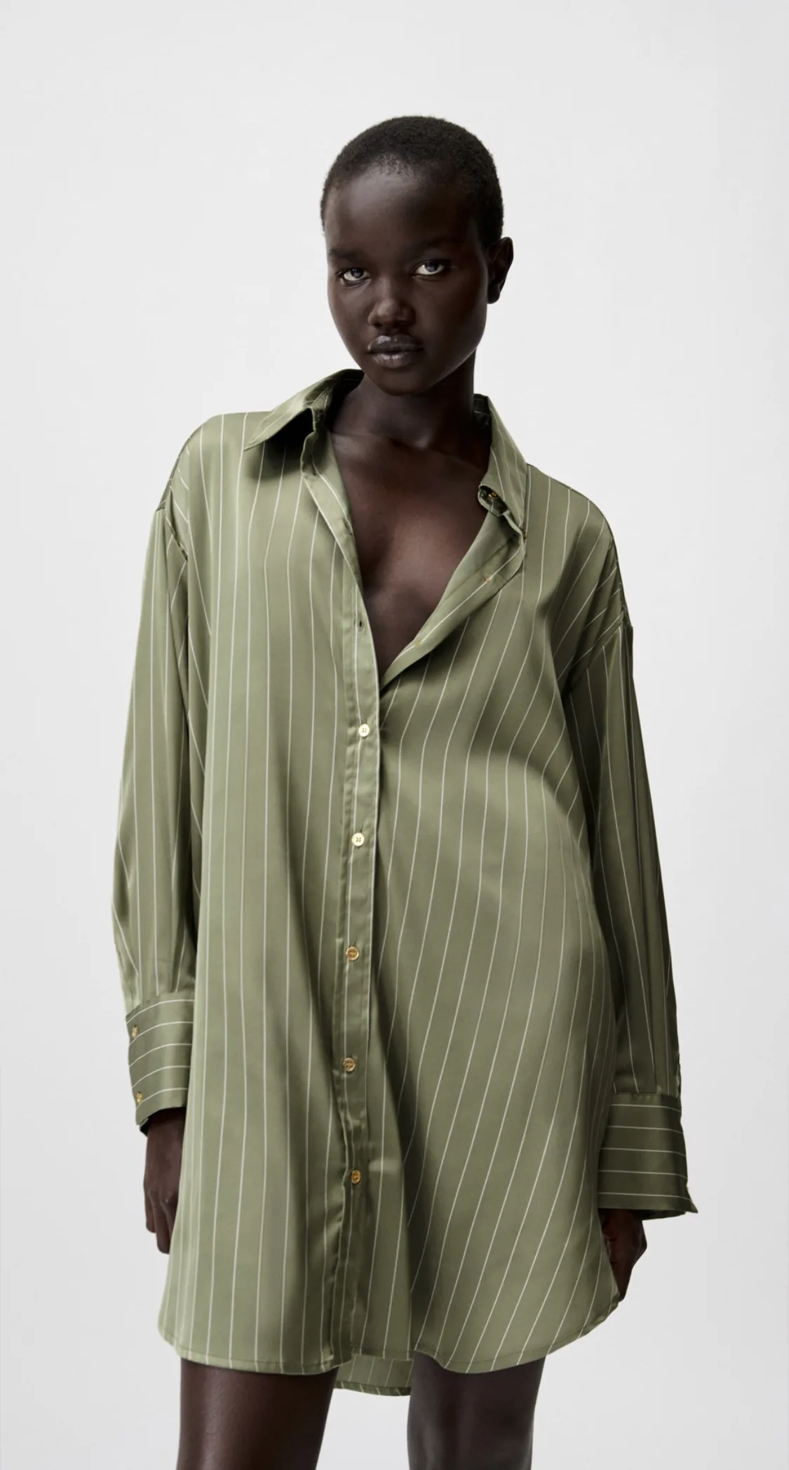 sơmi kẻ sọc oversized