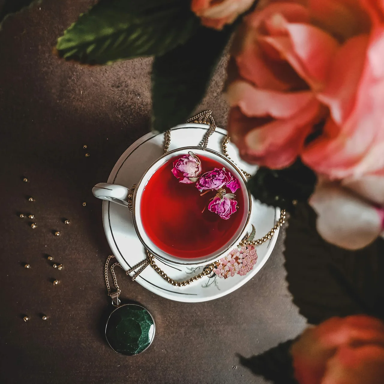 trà hoa hồng an thần