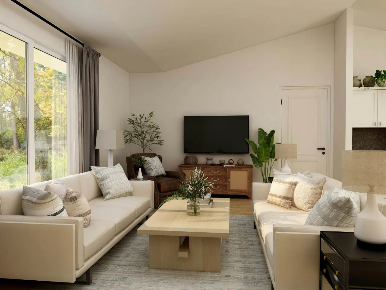 Decor phòng khách hợp phong thủy (Ảnh: Unsplash/collov home design)