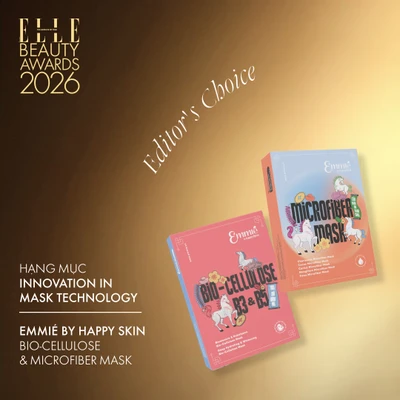 Emmié by Happy Skin Bio-Cellulose & Microfiber Mask đạt giải tại ELLE Beauty Awards 2026