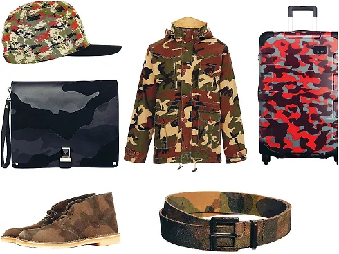Mũ snapback Topman, Clutch Jimmy Choo, giày Topman, Áo khoác Topman, thắt lưng Michael Kors, Vali kéo Michael Kors. 