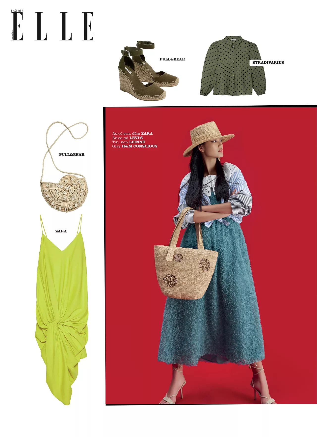 phong cách thời trang babydoll mặc đẹp theo phong cách đồng quê chân váy và áo sơ mi kẻ sọc