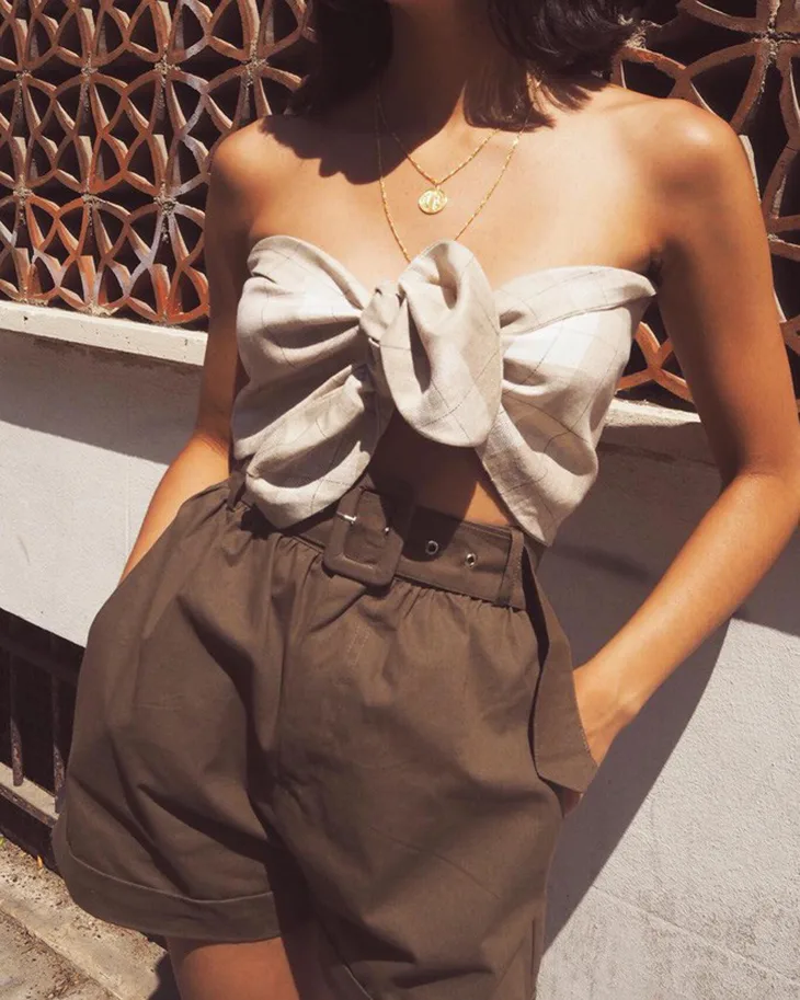 crop top thắt nơ 16