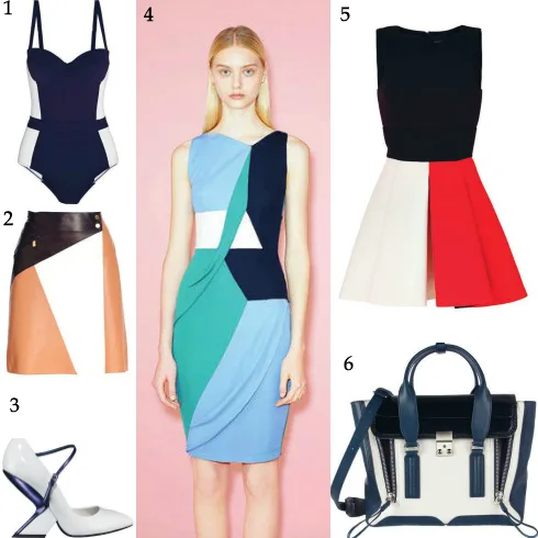 1. Áo bơi Tory Burch 2. Chân váy da Michael Kors 3. Giày cao gót Dior 4. Đầm Peter Pilotto 5. Đầm ngắn Fausto Puglisi 6. Túi xách da 3.1 Phillip Lim