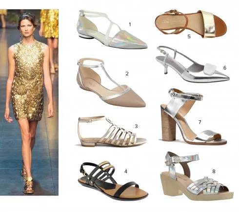 Người mẫu: Dolce&Gabbana 1.Charles&Keith 2.Nine West 3.Steve Madden 4.Pedro 5.Gap 6.Nine West 7.Coach 8.Topshop