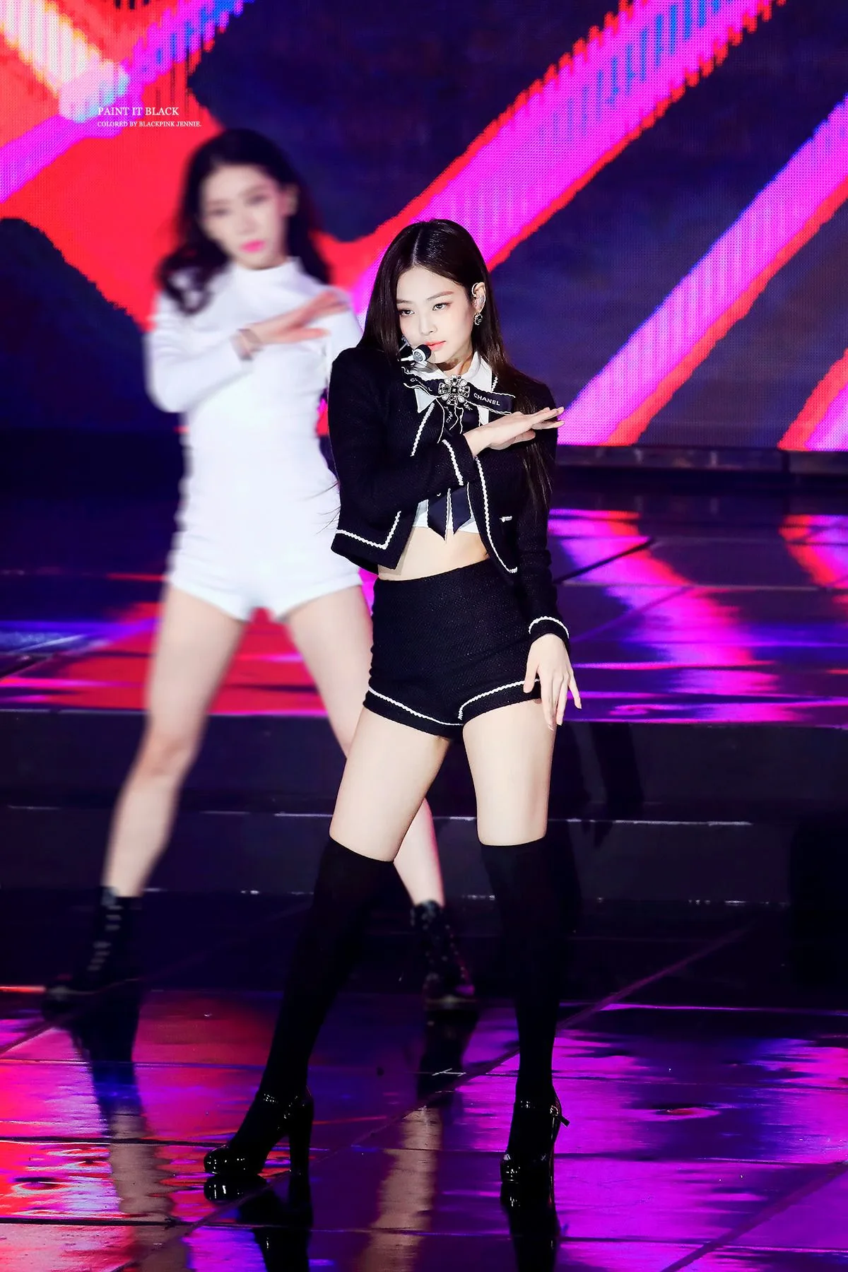 Black Pink Jennie Tweed Set
