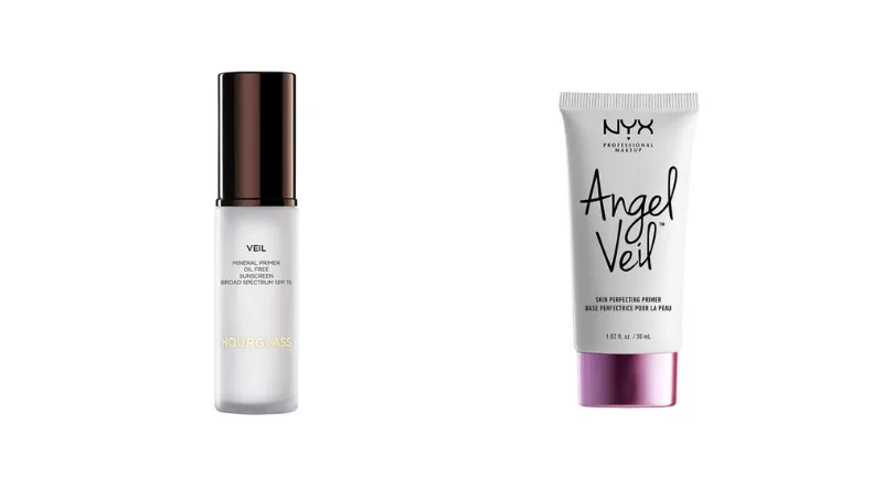 Sản phẩm Hourglass Veil Mineral Primer và phiên bản sinh đôi NYX Angel Veil. Sản phẩm Hourglass Veil Mineral Primer và phiên bản sinh đôi NYX Angel Veil.