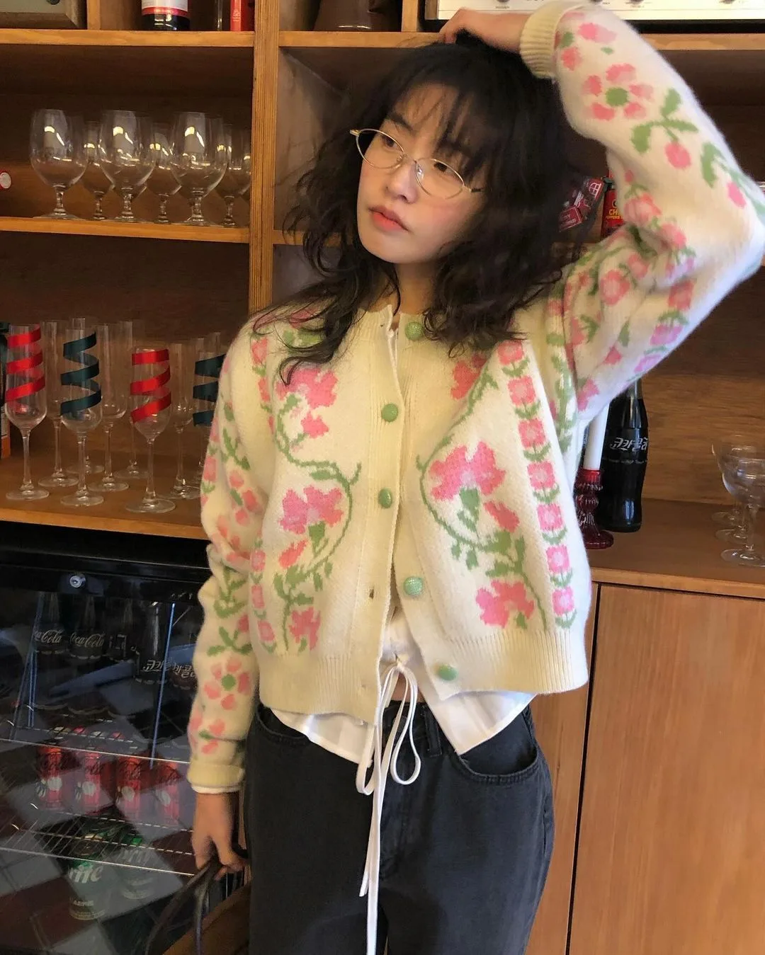 Cardigan hoa nhí