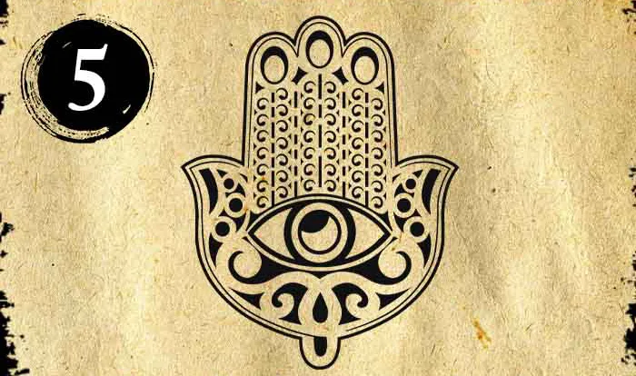 biểu tượng bàn tay hamsa trong bài trắc nghiệm