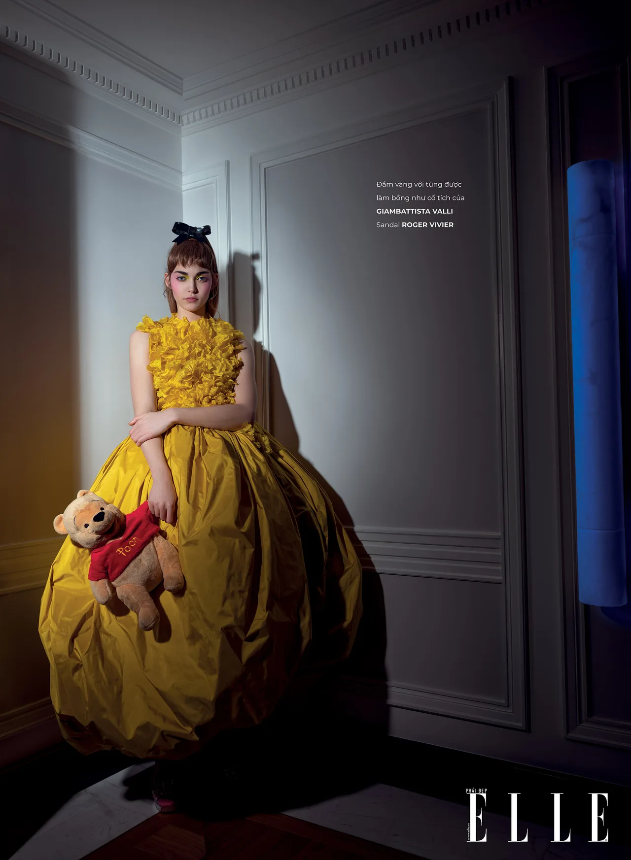 haute couture đầm tung xòe vàng haute couture đầm tung xòe vàng