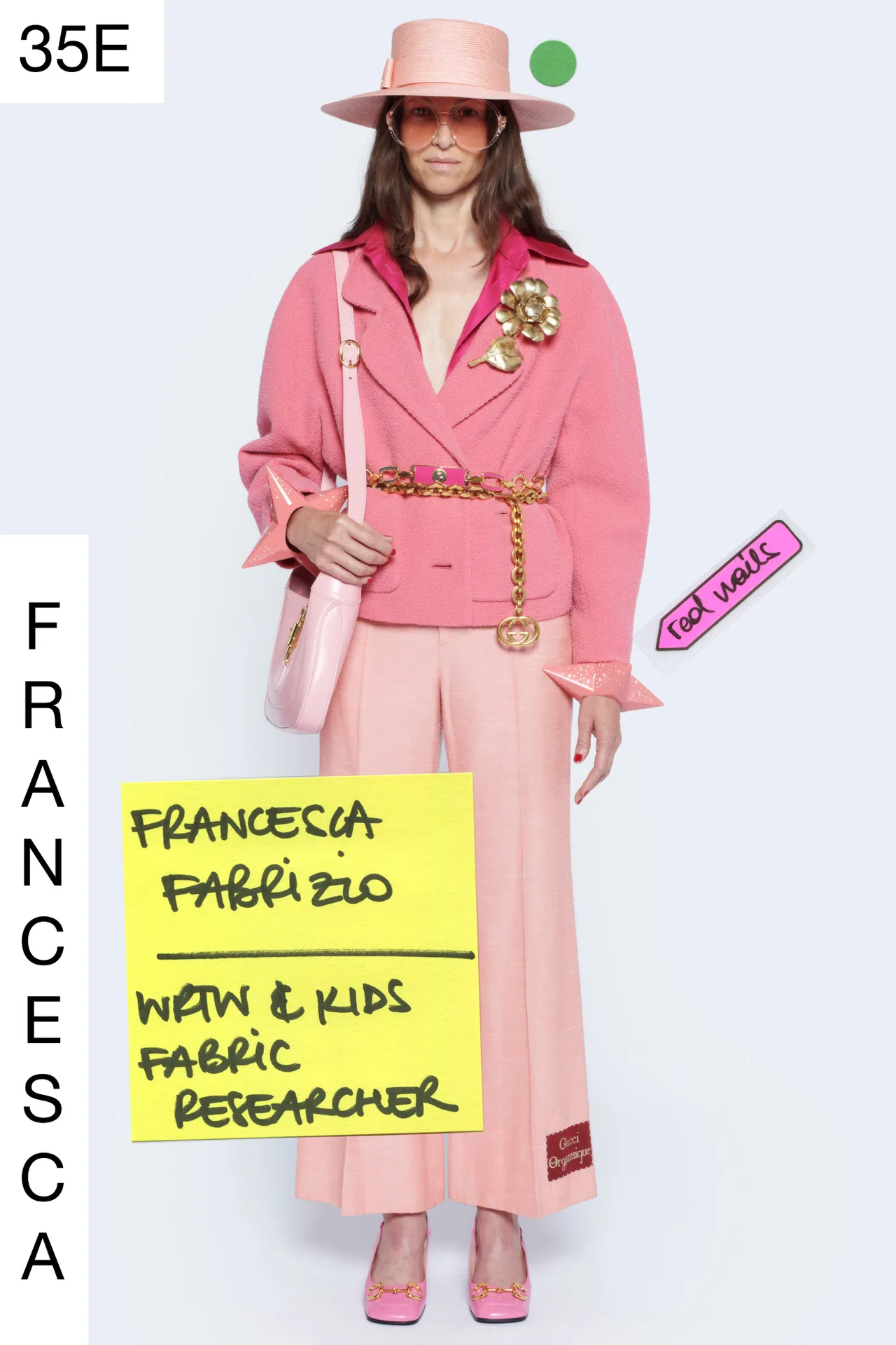 Trang phục màu pastel hồng thạch anh - Gucci resort 2021