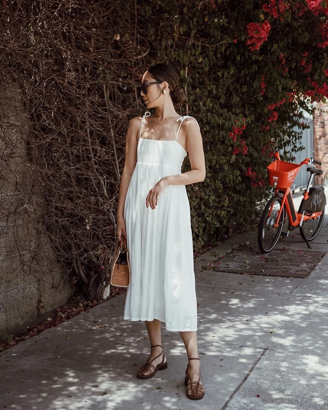 đầm cho dáng hình chữ nhật đầm váy xòe trắng sophia chang