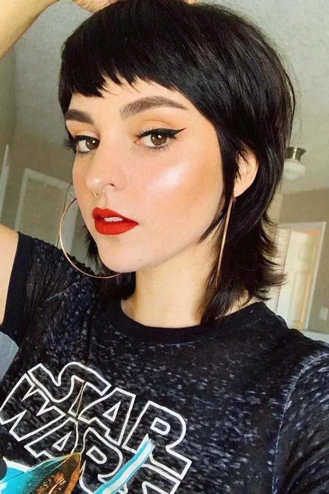 tóc mullet màu đen