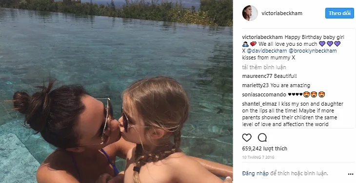 Bức ảnh Victoria Beckham và con gái đã từng bị dư luận chỉ trích