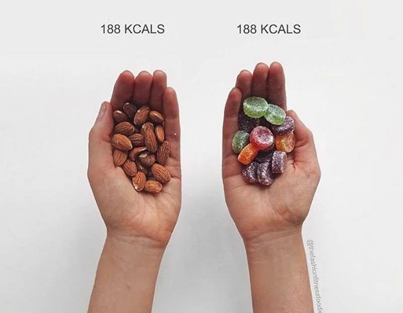 Bất ngờ trước sự so sánh khác nhau giữa thức ăn có lợi và có hại