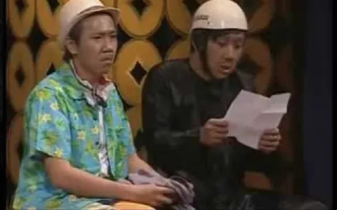 MC Trấn Thành trong vở Cây Cầu Dừa cùng danh hài Anh Đức