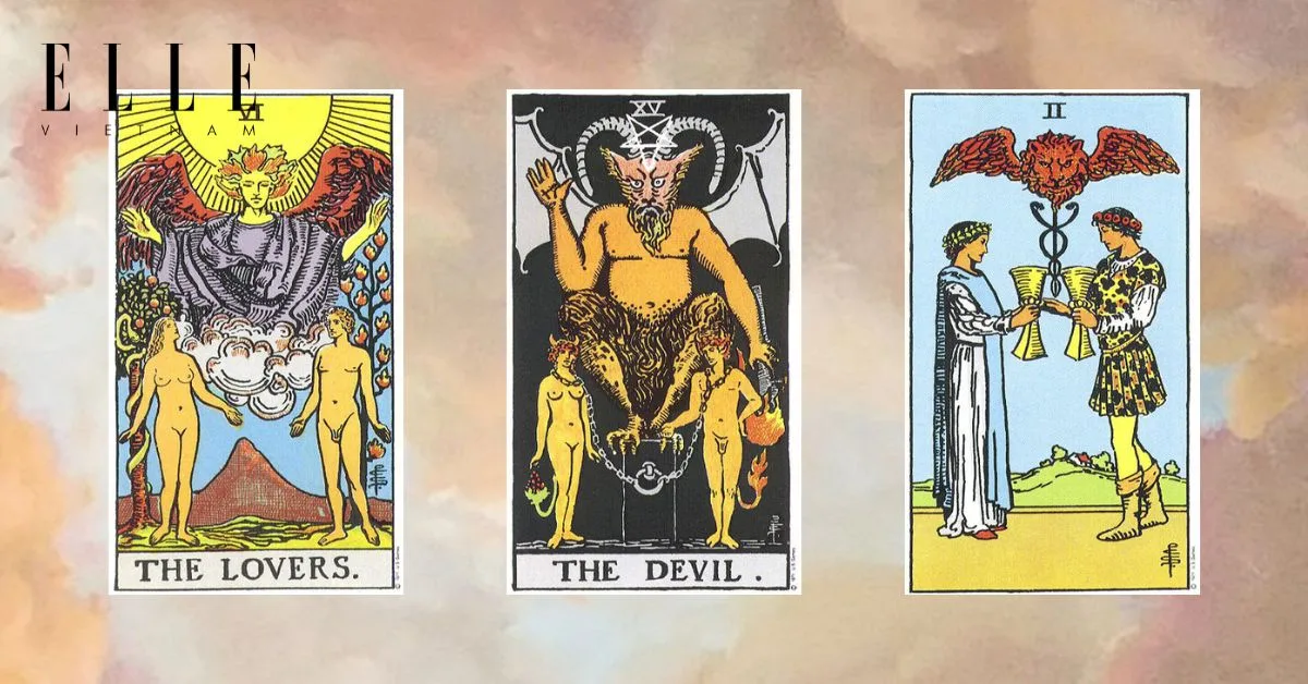 Bạn có các lá bài tarot: Six of Cups - The High Priestess - Ace of Penatcles
