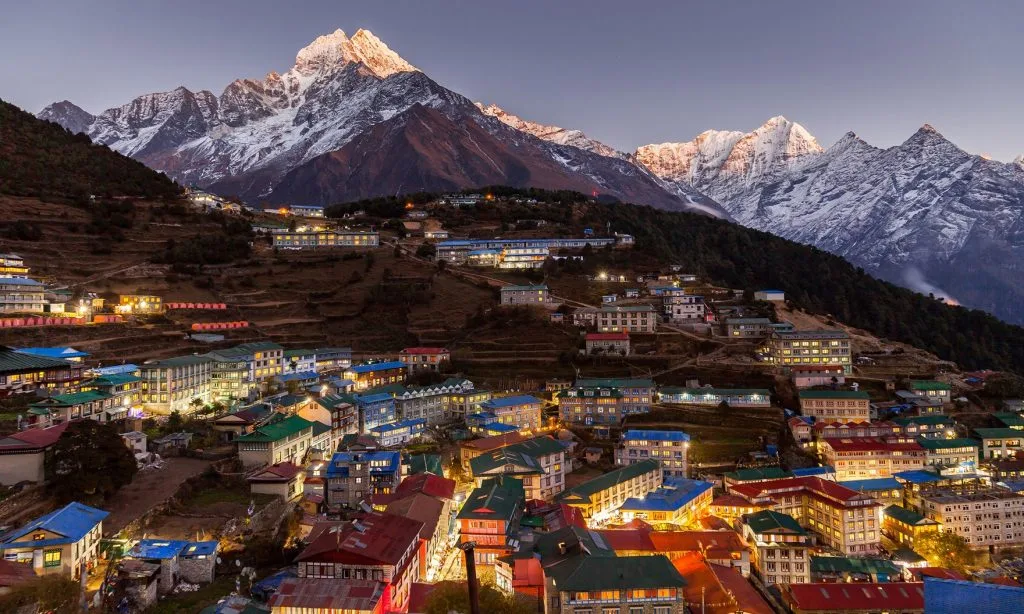 namche bazaar vào ban đêm