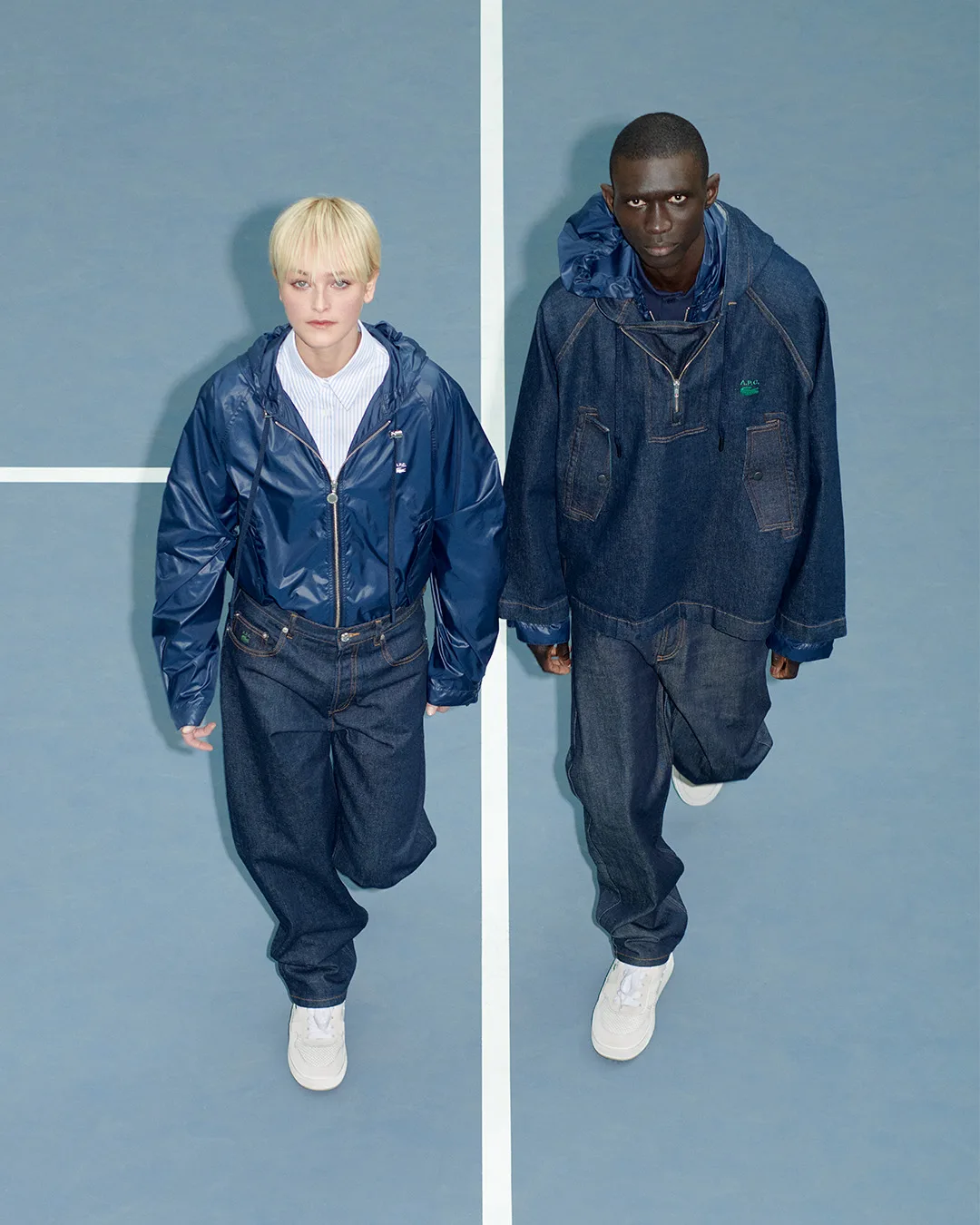 thiết kế denim của nhà Cá Sấu và A.P.C mùa Hè 2022