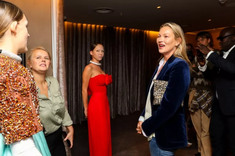 Kate Moss backstage
