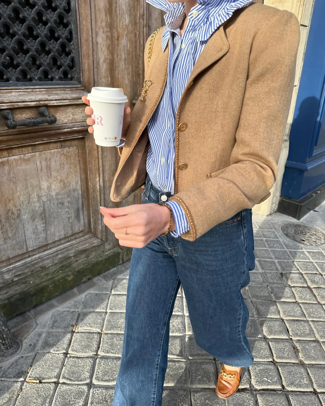 tweed jacket & jeans
