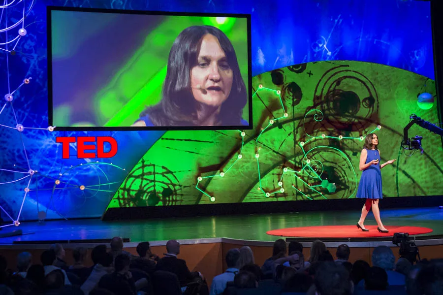 Sandra Aamodt thuyết trình trên Tedshow Nhà thần kinh học Sandra đang thuyết trình