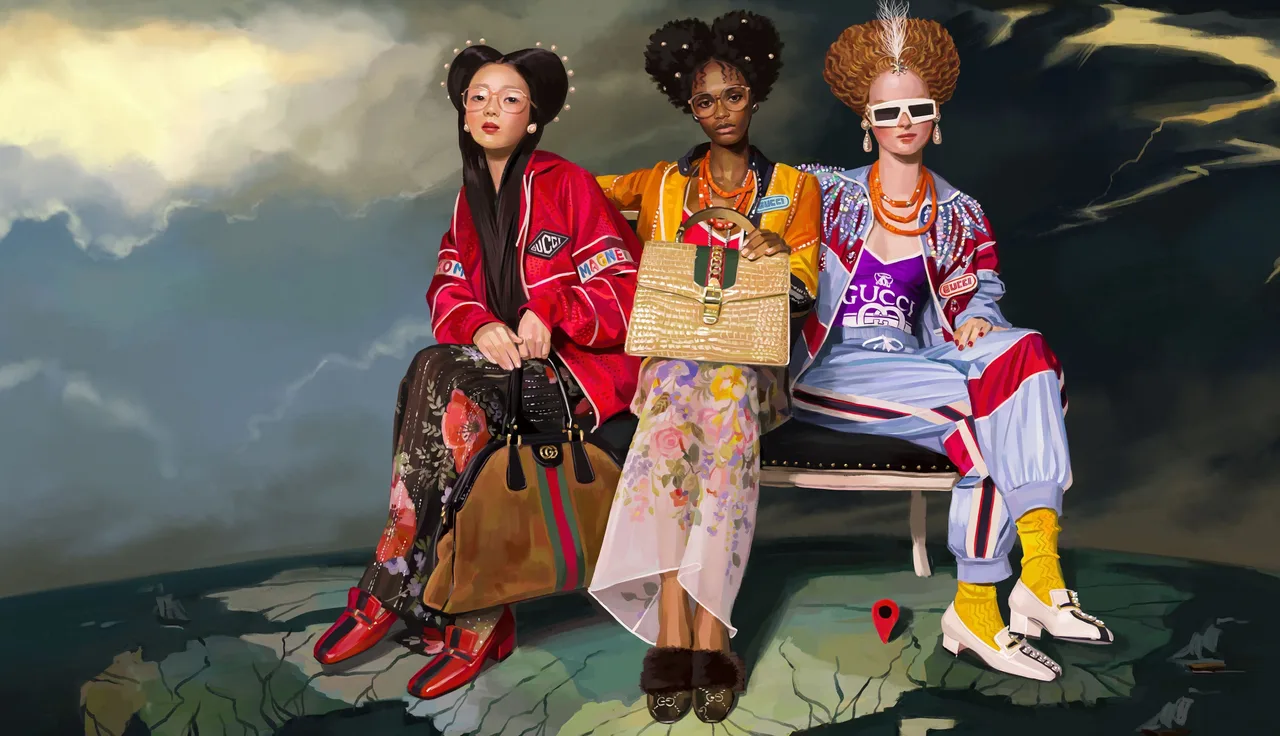 Chiến dịch quảng bá năm 2018 của thương hiệu Gucci dùng hình ảnh của những người mẫu thuộc nhiều chủng tộc khác nhau. - xu hướng ngành thời trang