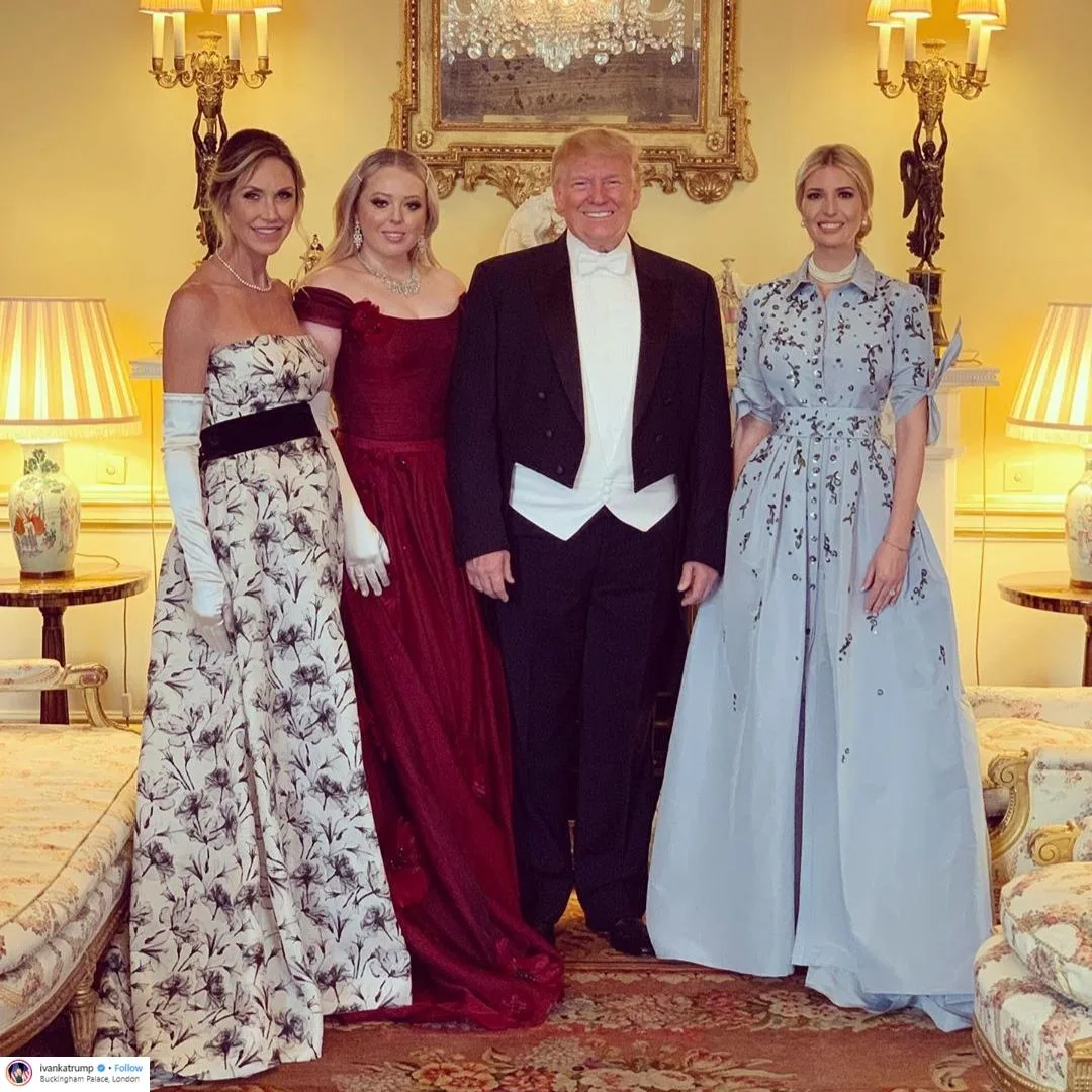 Ivanka Trump, Donald Trump, Tiffany Trump tham dự buổi chiêu đãi tại cung điện buckingham