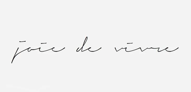 Hình xăm tiếng Pháp Joie de vivre