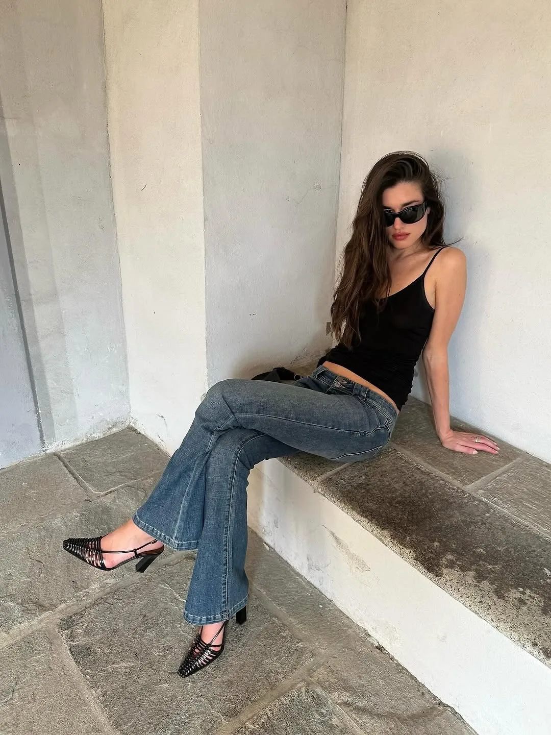 Giày slingback đan 