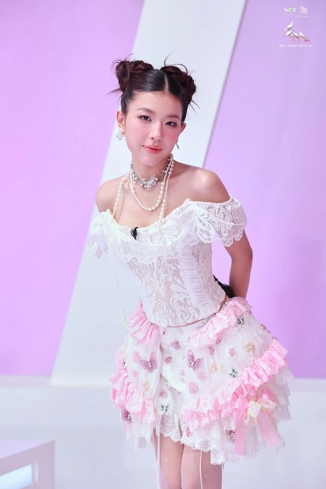 váy hồng thời trang Lamoon