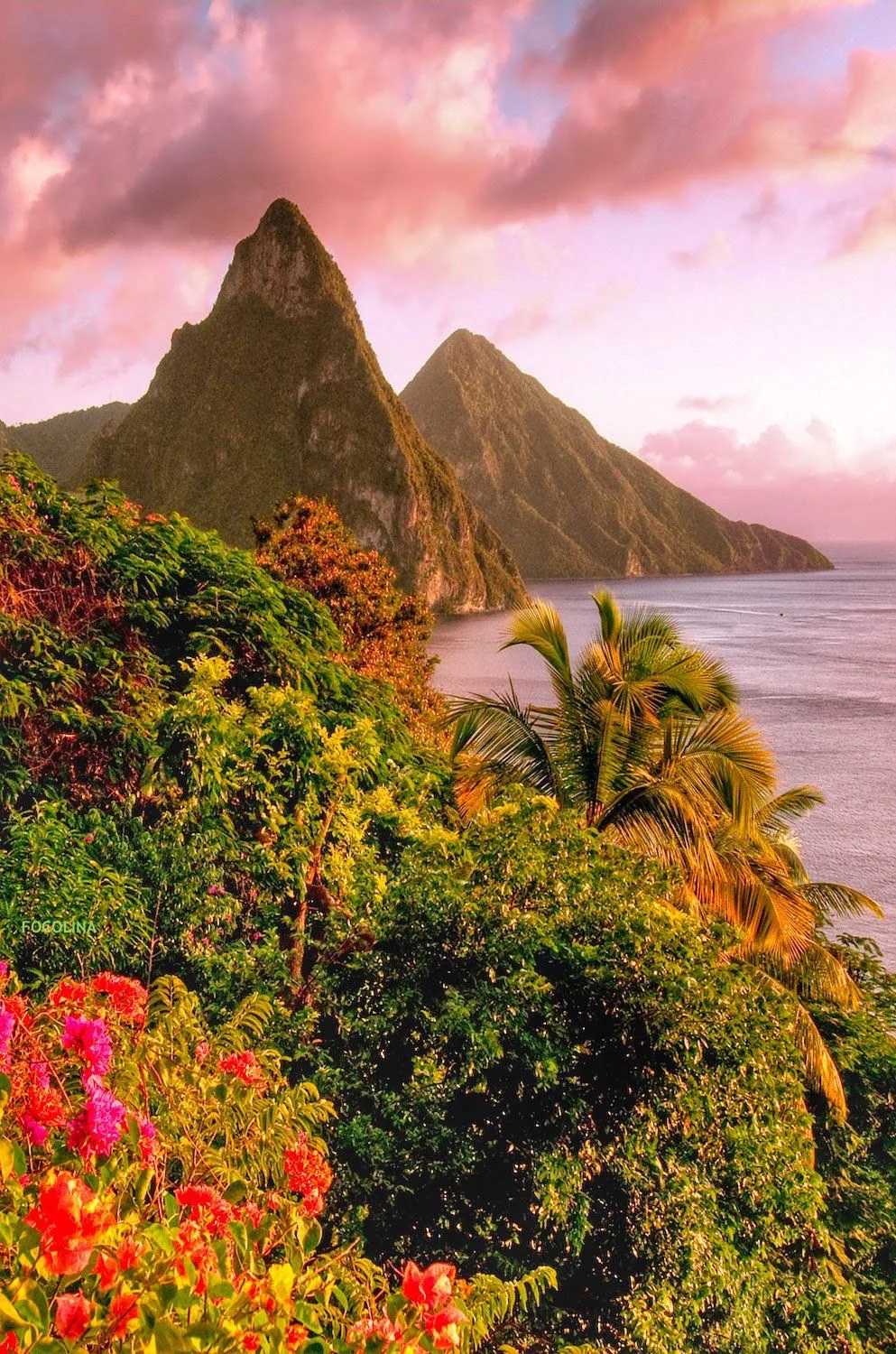 du lịch biển trăng mật petit piton and gros piton