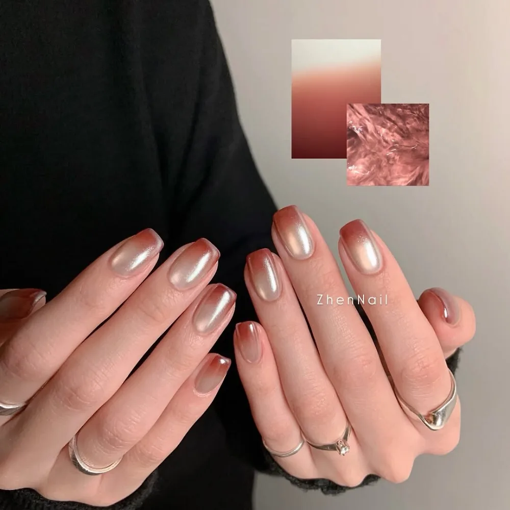 đôi tay sơn kiểu nail tráng gương
