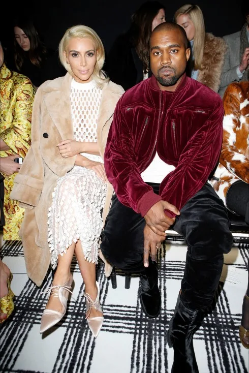 BST Thời trang thu đông 2015 BalenciKim Kardashian và Kanye Westaga kim kadarshian Kim Kardashian và Kanye West
