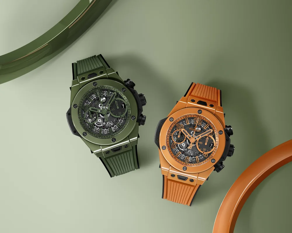Big Bang Unico Orange Ceramic và Big Bang Unico Dark Green Ceramic 42mm hublot