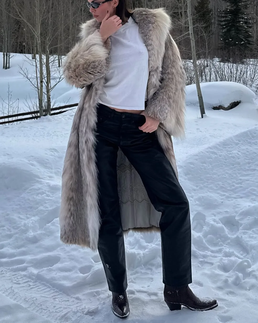 kendall jenner thời trang tuyết