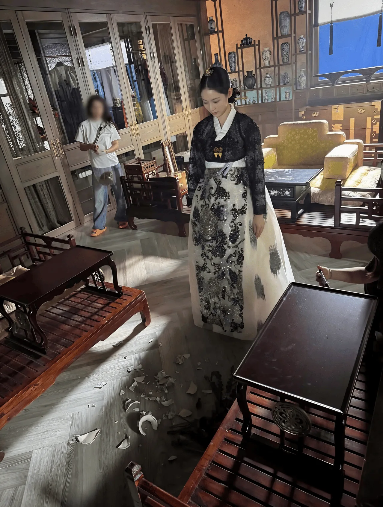 Set hanbok đính kết sequin