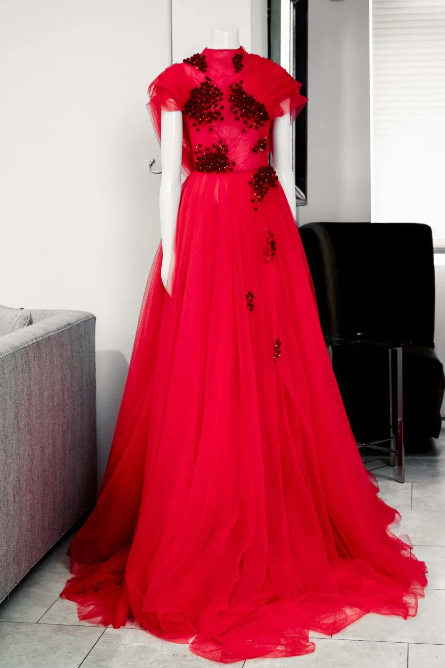Váy cưới màu đỏ đậm chất Á Đông của PHUONG MY Bridal