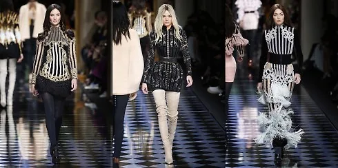 Rosy, Kendall và Gigi với màu tóc được hoán đổi cho nhau trong show diễn của Balmain
