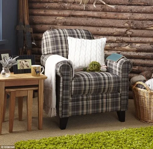 Đồ nội thất với họa tiết tartan