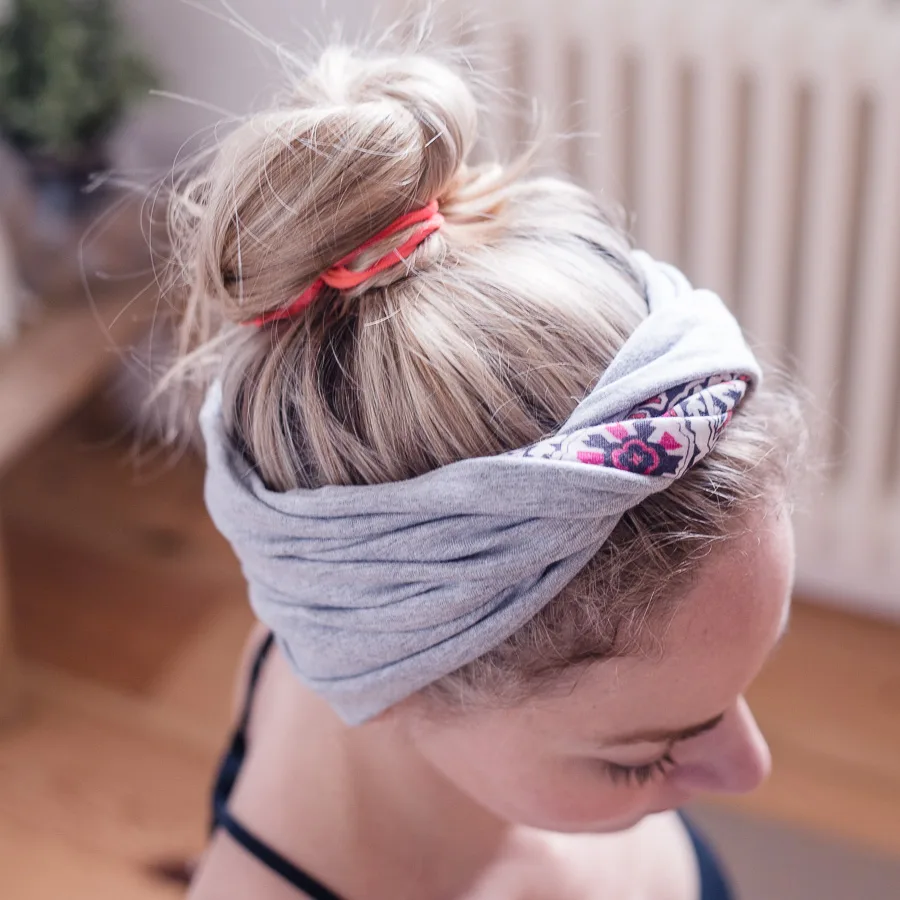 Băng đô và dây buộc tóc vải cố định tóc khi tập Yoga