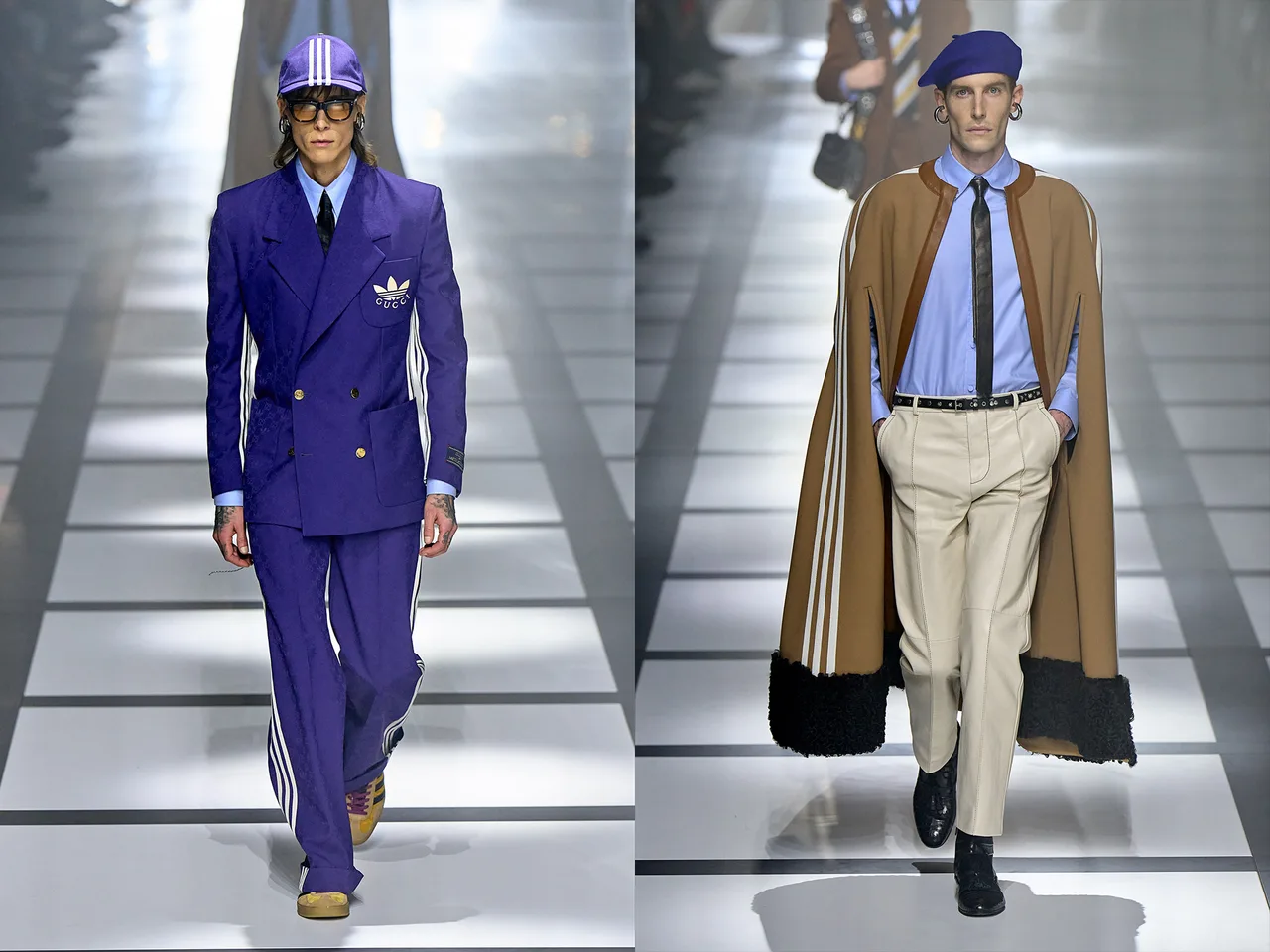 gucci adidas thu đông 2022 look 10 11