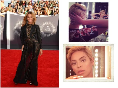 ca sĩ Beyoncé cắt tóc