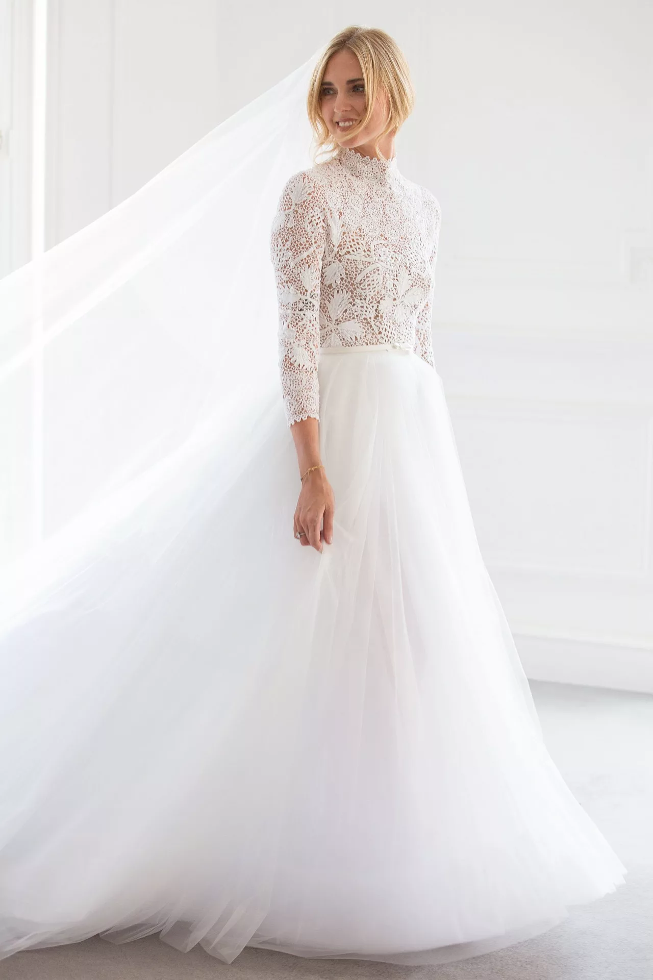 váy cưới dior của fashionista Chiara Ferragni