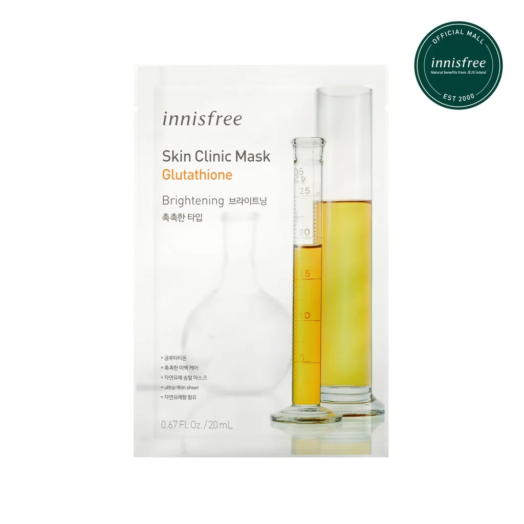 mặt nạ giấy innisfree clinic sáng da glutathione