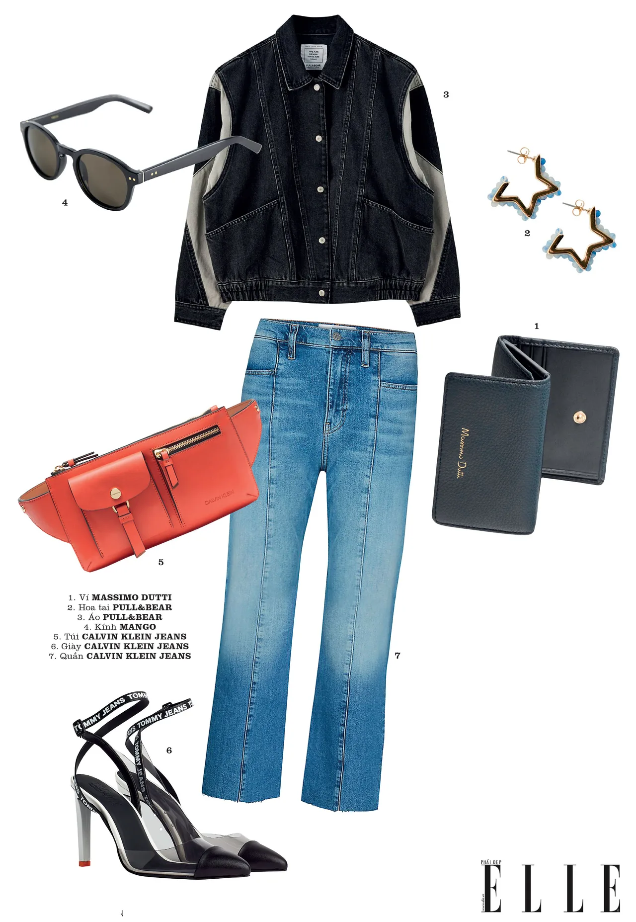 quần jeans denim kinh điển phối đồ với denim quần jeans suôn và áo khoác