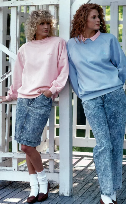 thoi trang thap nien 80 quan jeans acid wash