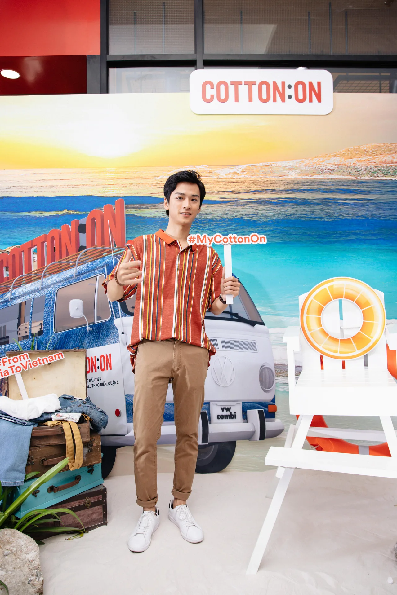 Diễn viên Trần Nghĩa tại sự kiện cotton:on việt nam
