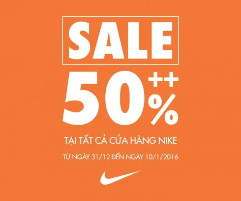 Thương hiệu Nike giảm giá 50%